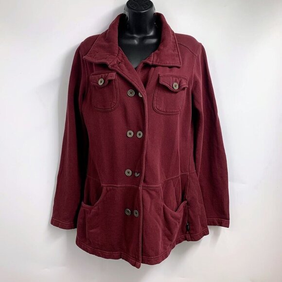 PrAna Women's Tori Double Breasted High Collar Military Style Jacket Size M - Picture 1 of 13